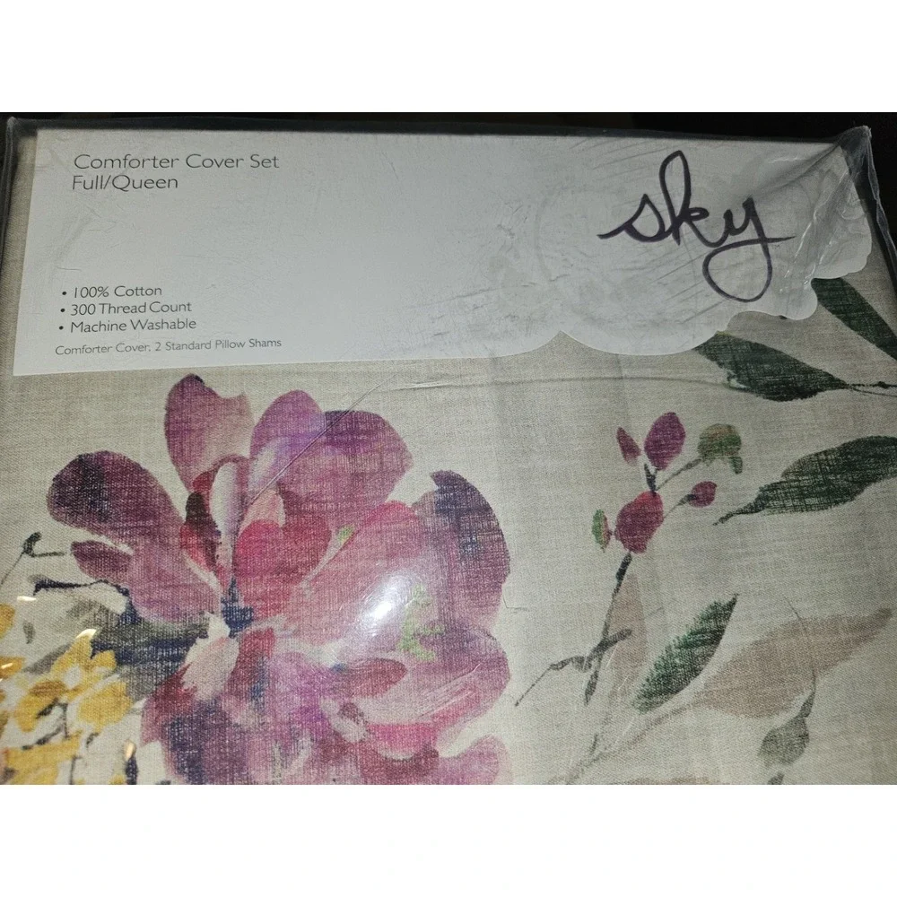 Sky Harper Autumnal Floral Duvet Cover Set, Full/Queen 100% Cotton 300 thread co